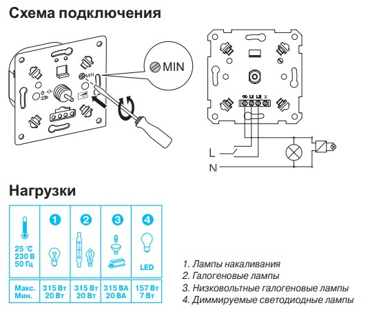 Тип нагрузки светодиодных светильников