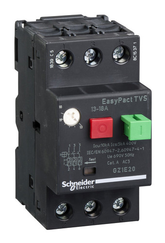 Силовой автомат для защиты двигателя Schneider Electric EasyPact TVS 18А 3P, термомагнитный расцепитель