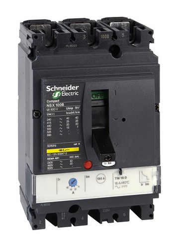 Силовой автомат Schneider Electric Compact NSX 100, TM-D, 25кА, 3P, 100А