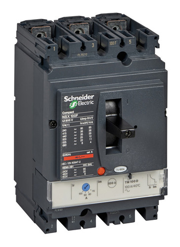 Силовой автомат Schneider Electric Compact NSX 100, TM-D, 36кА, 3P, 100А