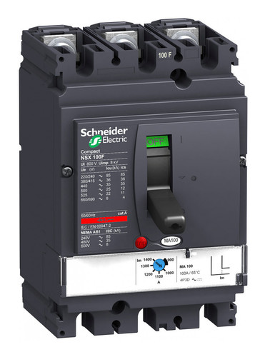 Силовой автомат Schneider Electric Compact NSX 100, MA, 36кА, 3P, 100А