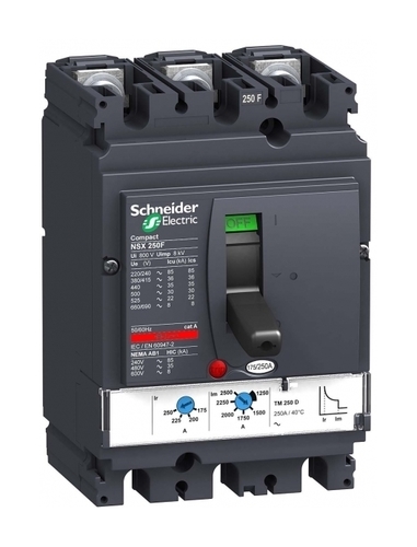 Силовой автомат Schneider Electric Compact NSX 250, TM-D, 25кА, 3P, 125А