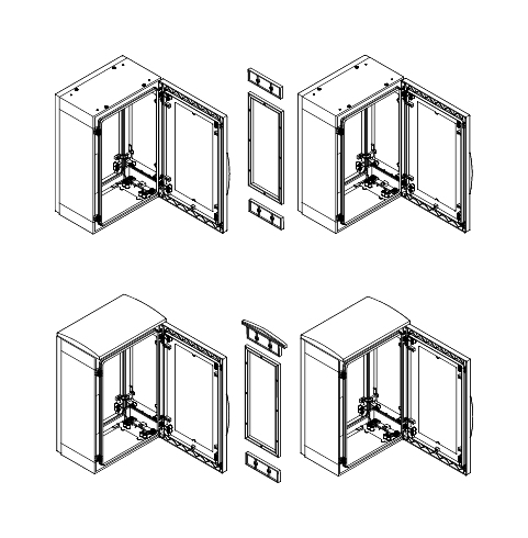 КОМПЛЕКТ ДЛЯ СОЕДИНЕННИЯ ШКАФОВ PLA5x4