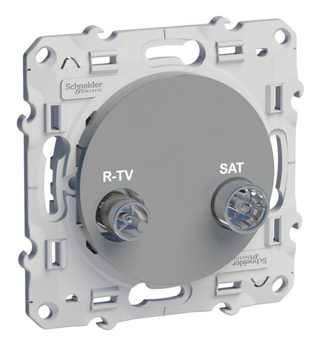 Розетка TV-SAT Schneider Electric ODACE, одиночная, алюминий