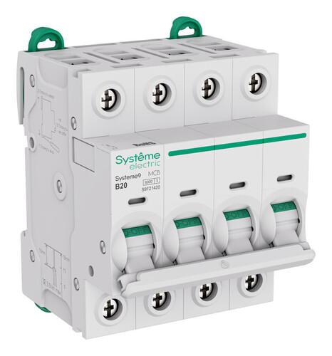 Автоматический выключатель Systeme9, 4полюса, 20А, B, 6кA