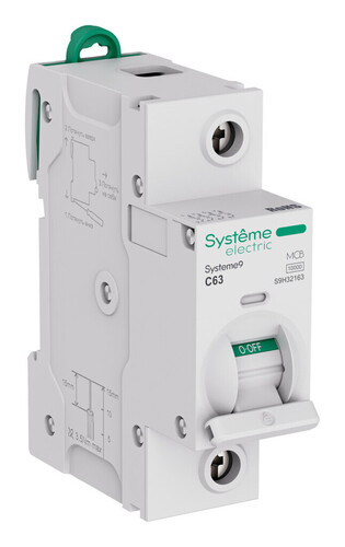 Автоматический выключатель Systeme9, 1полюс, 63А, C, 10 кА