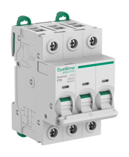 Автоматический выключатель Systeme9, 3полюса, 10А, C, 10 кА