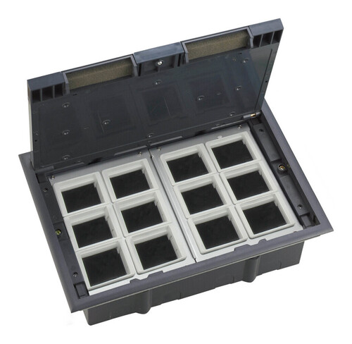 Systeme Elecrtic MultiDesk  Люк на 24 модулей IP40 для фальшпола с монтажной коробкой, тип MDK10