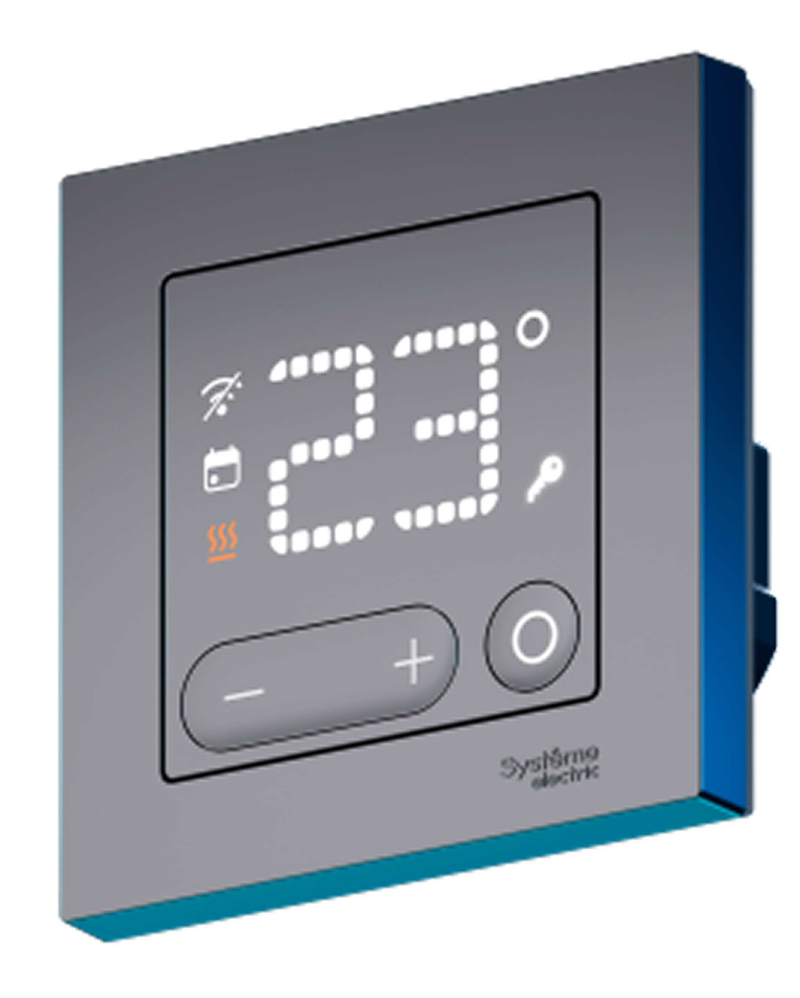 Терморегулятор умный с ZigBee, 10А, НО-контакт, 230В Atlas Design Smart, сенсорный, датчик t° пола (внешний), с таймером, цвет - карбон