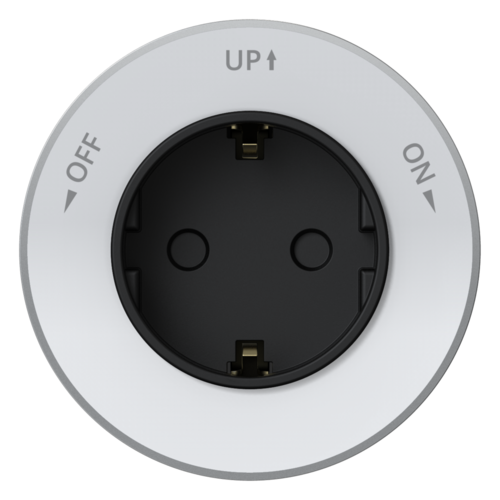 Systeme Electric MultiTrack Розетка 2К+З круглая 16А/250В Белый