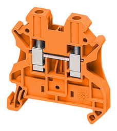 Клеммник винтовой проходной Linergy TR 4 мм², оранжевый, NSYTRV42AR