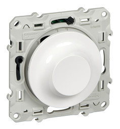 Светорегулятор поворотно-нажимной ODACE, 20-420 Вт, белый