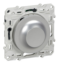 Светорегулятор поворотно-нажимной ODACE, 40-600 Вт, алюминий