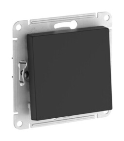 Переключатель 1-клавишный IP44 Systeme Electric ATLAS DESIGN, скрытый монтаж, быстрозажимные клеммы, карбон