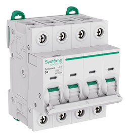 Автоматический выключатель Systeme9, 4полюса, 4А, D, 6кA