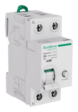Systeme Electric Systeme9 Выключатель дифференциального тока (ВДТ) 25A 2P 300мА Тип-A 230В