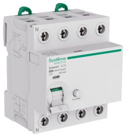 Systeme Electric Systeme9 Выключатель дифференциального тока (ВДТ) 80A 4P 100мА Тип-AC 400В