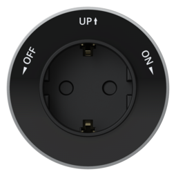 Systeme Electric MultiTrack Антрацит Розетка 2К+З круглая 16А/250В