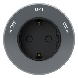Systeme Electric MultiTrack Графит Розетка 2К+З круглая 16А/250В