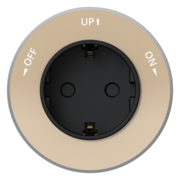 Systeme Electric MultiTrack Песочный Розетка 2К+З круглая 16А/250В