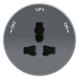 Systeme Electric MultiTrack Графит Розетка универс. круглая 13А/250В