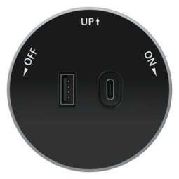 Systeme Electric MultiTrack Антрацит Розетка 2хUSB (тип А+С) 18Вт, 5В/3А