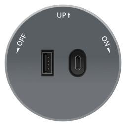Systeme Electric MultiTrack Графит Розетка 2хUSB (тип А+С) 18Вт, 5В/3А